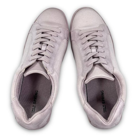 Call It Spring Ferrawet Sneakers Satin Low Top Lace Up Lavender Women 7 - Picture 7 of 11